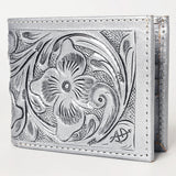 LC-ADBG1236I Hand-Tooled Leather Wallet - Western Floral Bifold Design