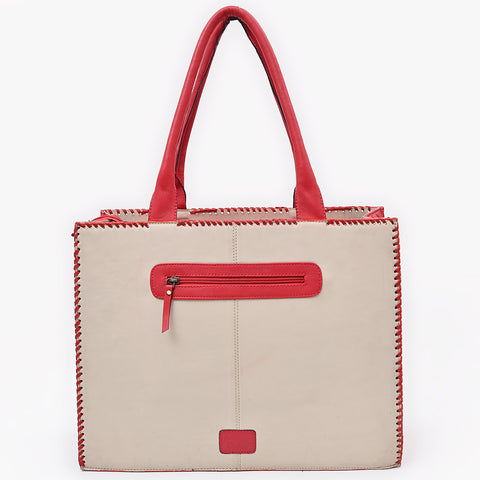 American Darling Embroidered Braided Genuine Leather Western Tote Bag