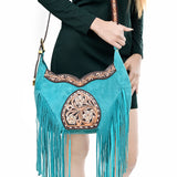ADBGA419 Genuine Western Leather Crossbody Bag Hand Tooled Cowgirl Purse by American Darling