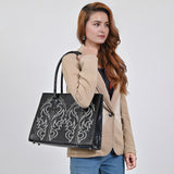 ADBGA800 Tote Embroidery Genuine Leather women bag western Bag