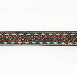BER169-Hand Carved Western leather Belt
