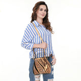 ADBGA589 Hand-Tooled Genuine Leather Hobo Bag-Western Style Drawstring Purse for Women