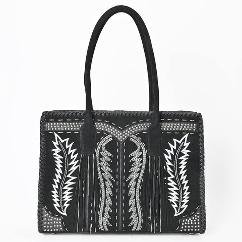 ADBGA819 American Darling Handcrafted Suede Tote Bag with Boot Stitched Embroidery