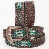 BER171-Hand Painted Western Leather Belt