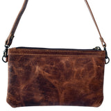 LC-ADBGS142 Hair-On Cowhide Crossbody - Western Fringe Leather Purse