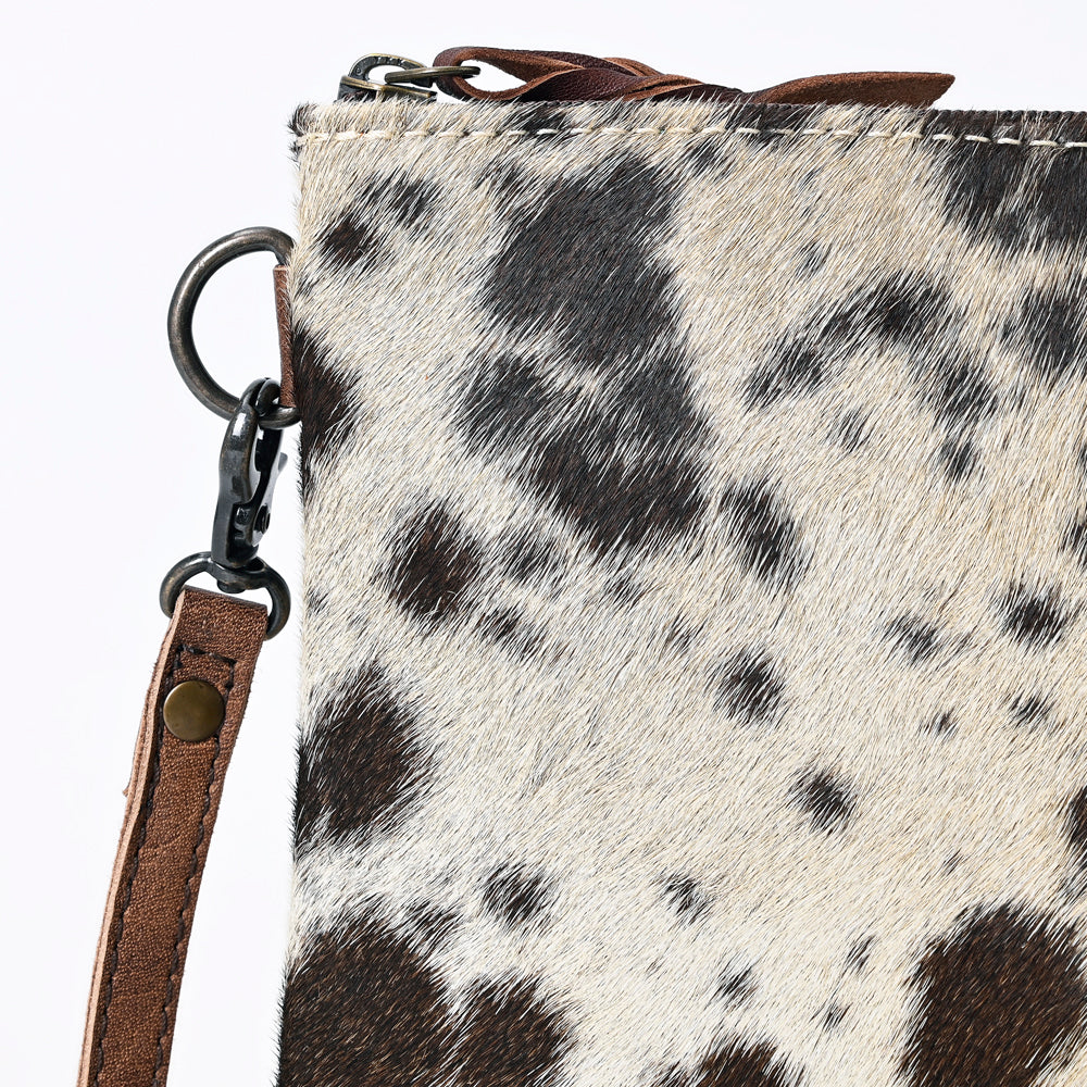 LC-ADBGS153BRW Speckled Hair-On Hide Leather Chaps Bag - Western Cowhide Purse