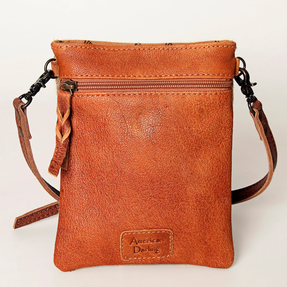 LC-ADBGS153ACGO Gold Speckled Hair-On Hide Chaps Bag - Western Leather Accent