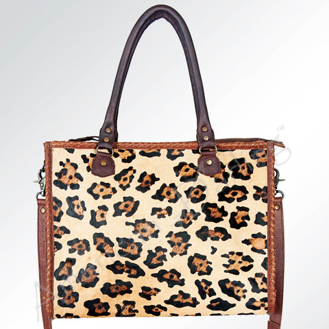 American Darling Western Tote Bag - Handcrafted Hair-On Cowhide & Braided Leather
