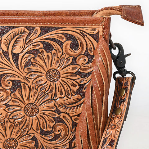 American Darling Hand Tooled Leather Messenger Bag