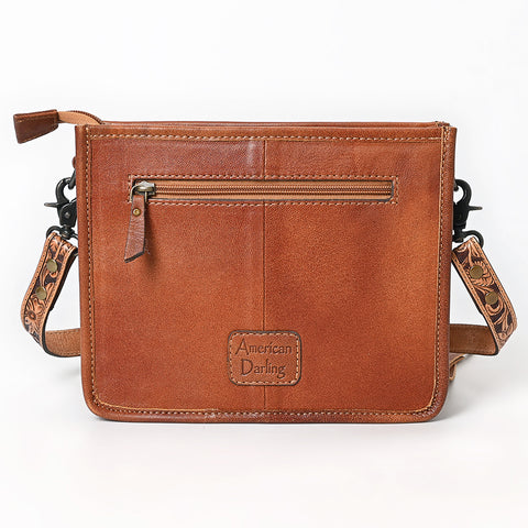 American Darling Hand Tooled Leather Messenger Bag