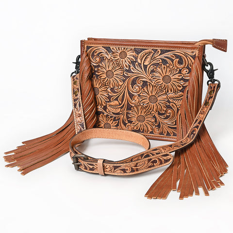 American Darling Hand Tooled Leather Messenger Bag