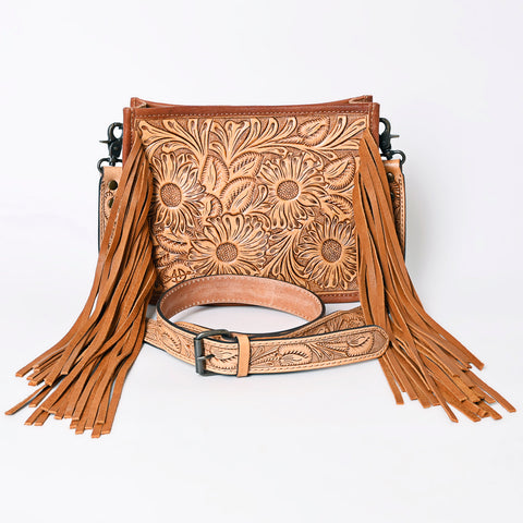 American Darling Hand Tooled Leather Messenger Bag