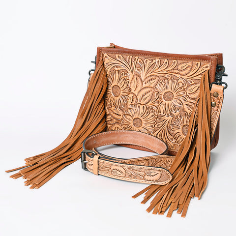 American Darling Hand Tooled Leather Messenger Bag