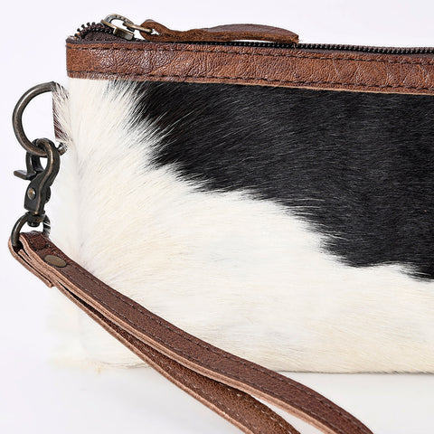 American Darling Genuine Hair On Hide Pattern Leather Western Wristlet