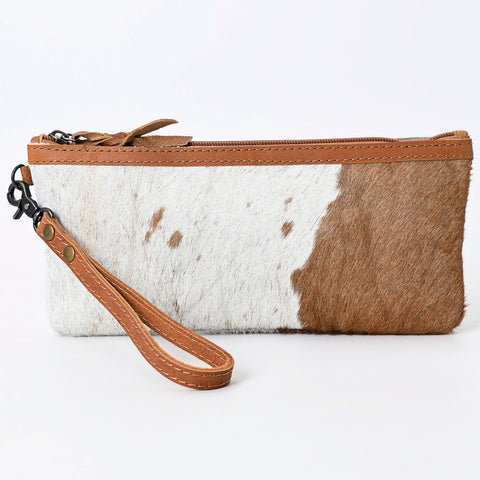 American Darling Hair On Hide Leather Western Style Wristlet Clutch Purse