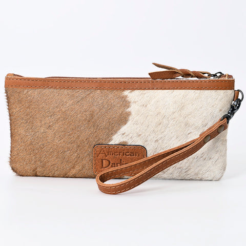 American Darling Hair On Hide Leather Western Style Wristlet Clutch Purse