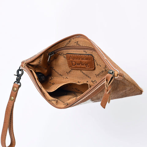 American Darling Hair On Hide Leather Western Style Wristlet Clutch Purse