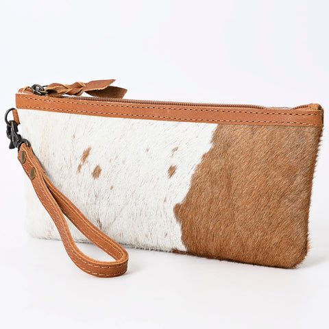 American Darling Hair On Hide Leather Western Style Wristlet Clutch Purse