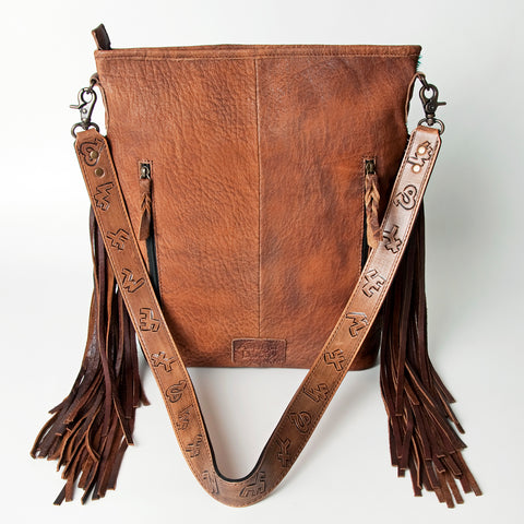 American Darling Hand Tooled Genuine Leather Large Cross body Bag