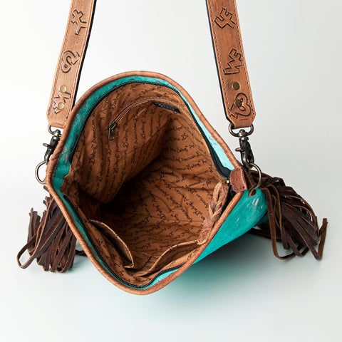 American Darling Hand Tooled Genuine Leather Large Cross body Bag