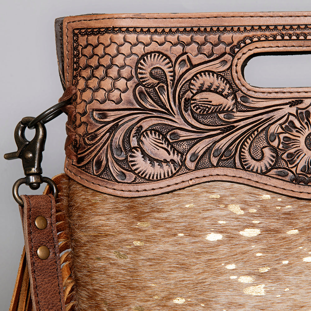 LC-ADBGS145ACGOBR Clutch Genuine Western Leather Women Bag