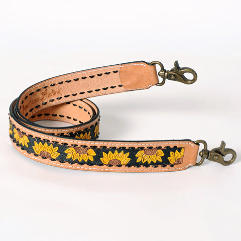 LC-ADSTF101BKBU Hand Tooled Genuine Leather Handle Strap