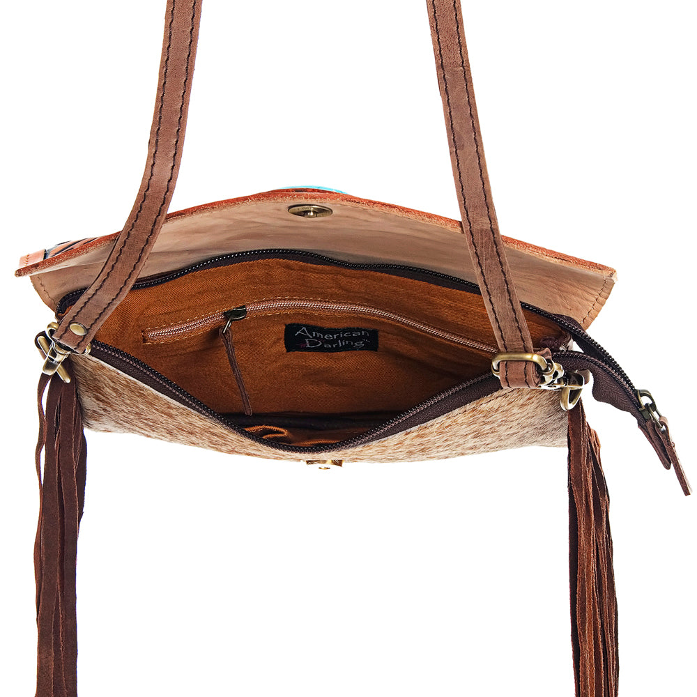 LC-ADBGD101  Envelope Hair-On Genuine Western Leather Women Bag