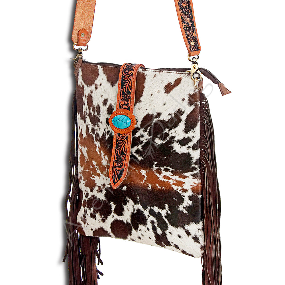 ADBGD102 Crossbody Hair On Genuine Western Leather Women Bag