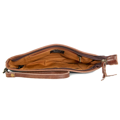 American Darling Hair On Hide Leather Western Style Wristlet Clutch Purse