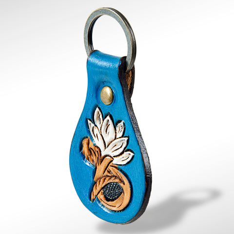 LC-ADKR144 Hand Tooled Genuine Leather Keyring