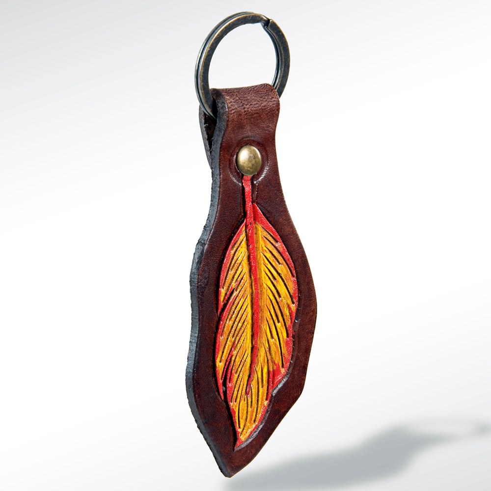 LC-ADKR147 Hand Tooled Genuine Leather Keyring
