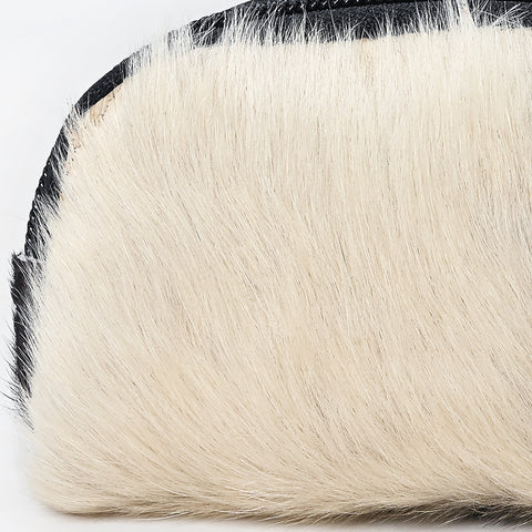 Hair-On Cowhide Leather Coin Purse Western Mini Zip Wallet