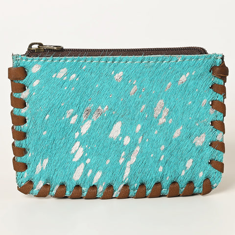 American Darling Handcrafted Braided Hair-On Cowhide Coin Purse Bag