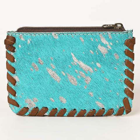 American Darling Handcrafted Braided Hair-On Cowhide Coin Purse Bag