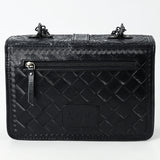 ADBG1535 Black Tooled Leather Crossbody - Western Handmade Bag by American Darling
