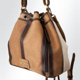 LC-ADBGI125B Bucket Genuine Western Leather Women Bag