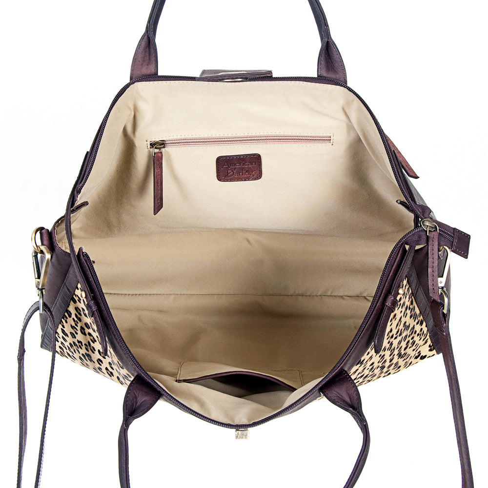 LC-ADBGI145B Tote Hair On Genuine Western Leather Women Bag