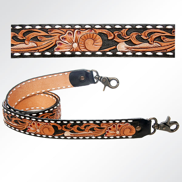 LC-ADSTF150 Hand Tooled Genuine Leather Handle Strap