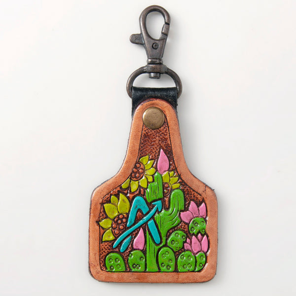 LC-ADKR165 Hand Tooled Genuine Leather Keyring