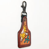LC-ADKR214 Hand Tooled Genuine Leather Keyring
