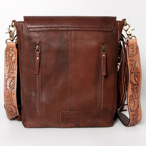 American Darling Hand Tooled Floral Carved Genuine Leather Cross body Bag