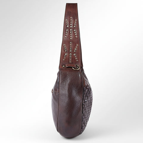 Modern Weave-Pattern Shoulder Bag