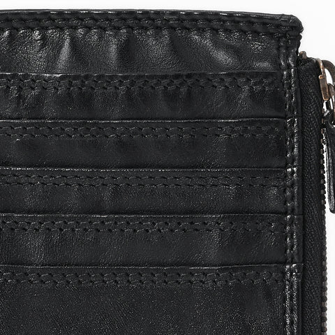 Functional Leather Zipper Card Holder