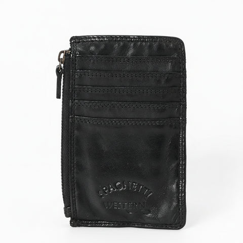 Functional Leather Zipper Card Holder