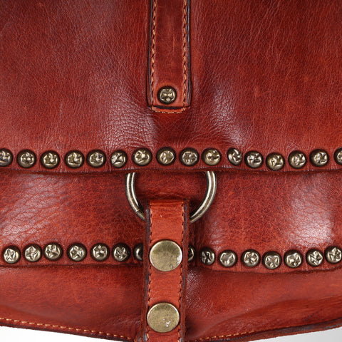 Vintage-Inspired Studded Crossbody