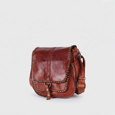 Vintage-Inspired Studded Crossbody