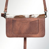 LC-ADBG681B Hair-On Cowhide Wallet Bag with Genuine Leather Trim & Western Concho
