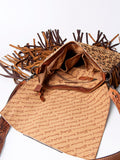 LC-ADBGZ124A Leopard Print Crossbody Bag with Fringe and Tooled Leather Flap