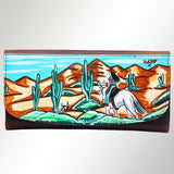 LC-ADBGM112 Hand-Painted Leather Crossbody Clutch -by American Darling