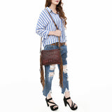 LC-ADBG838 Crossbody Crocodile Embossed Genuine Western Leather Women Bag